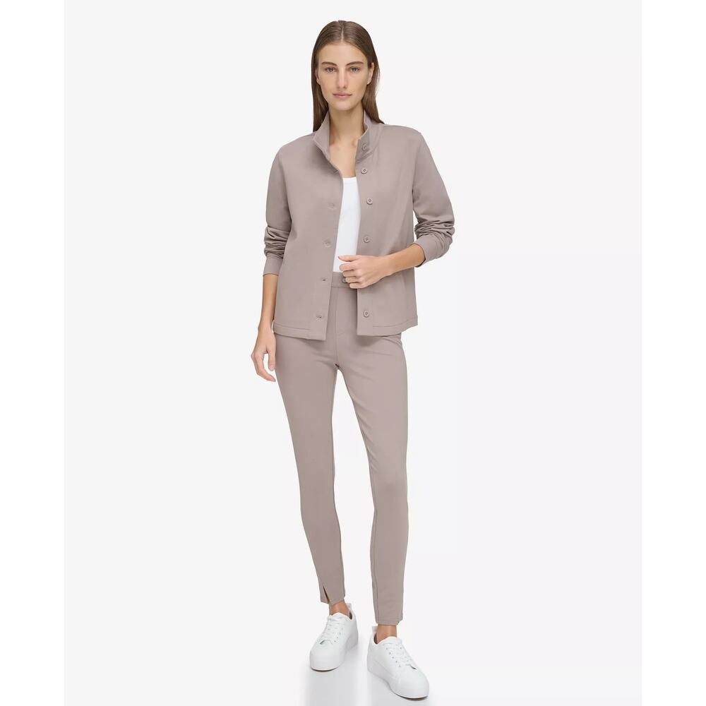 Andrew Marc Sport Button-Front Jacket, Beige, Front Pockets Womens Sz XL